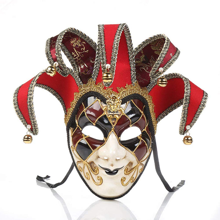 Prevessel Vollgesichtsmaske für Herren, Maskerade, Narren-Masken, Frauen, Vintage, venezianische Kar