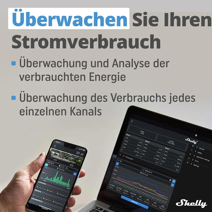 Shelly Plus 2PM | Wlan & Bluetooth 2 Kanäle Smart Relais Schalter mit Leistungsmessung | Hausautomat