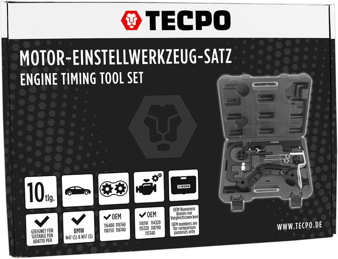 TECPO 300130 Motor Einstellwerkzeug Satz Steuerkette Arretierung Werkzeug Kompatibel mit BMW N47 N47