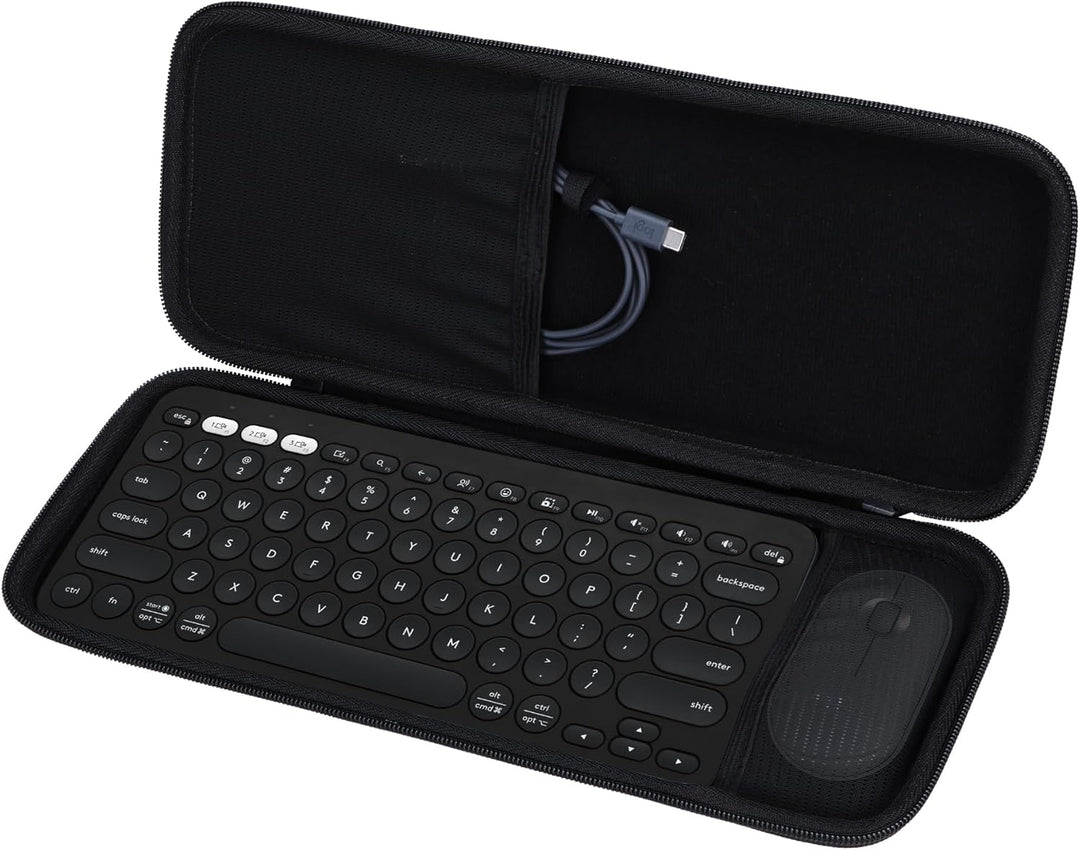 Hart Reise Schutz Hülle Etui Tasche für Logitech Pebble 2 Combo K380s K380 Tastatur und M350 Pebble