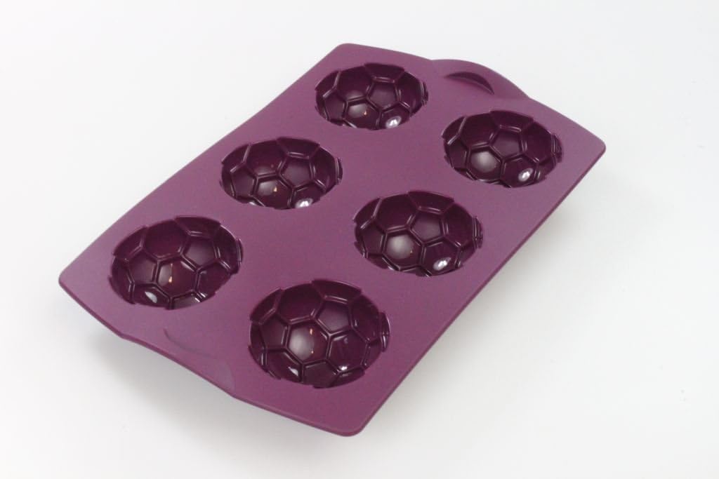 TUPPERWARE Backen Silikonform Fussball lila Muffin Backform Easyplus Bällchen