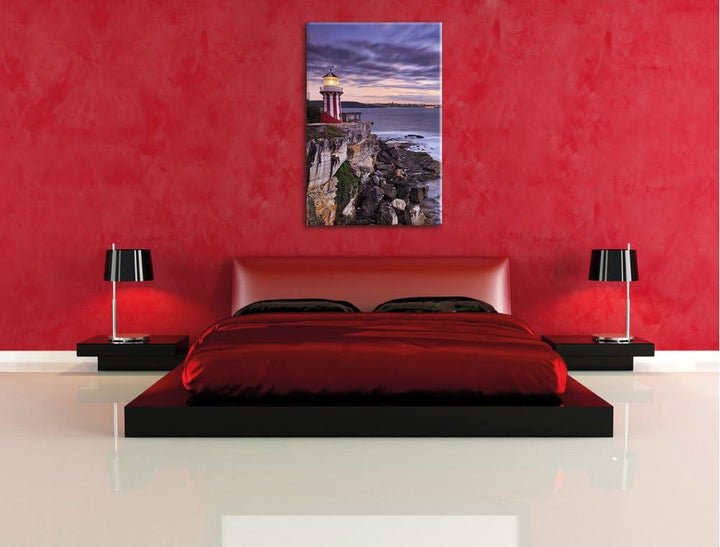 Pixxprint Leuchtturm, Format: 100x70 auf Leinwand, XXL riesige Bilder fertig gerahmt mit Keilrahmen,