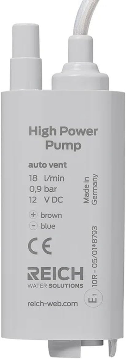 Moritz Tauchpumpe 12V 18 l/min 0,9 bar mit Entlüftung – Wohnmobil | High Power, Auto Vent, Ø45 mm, 3