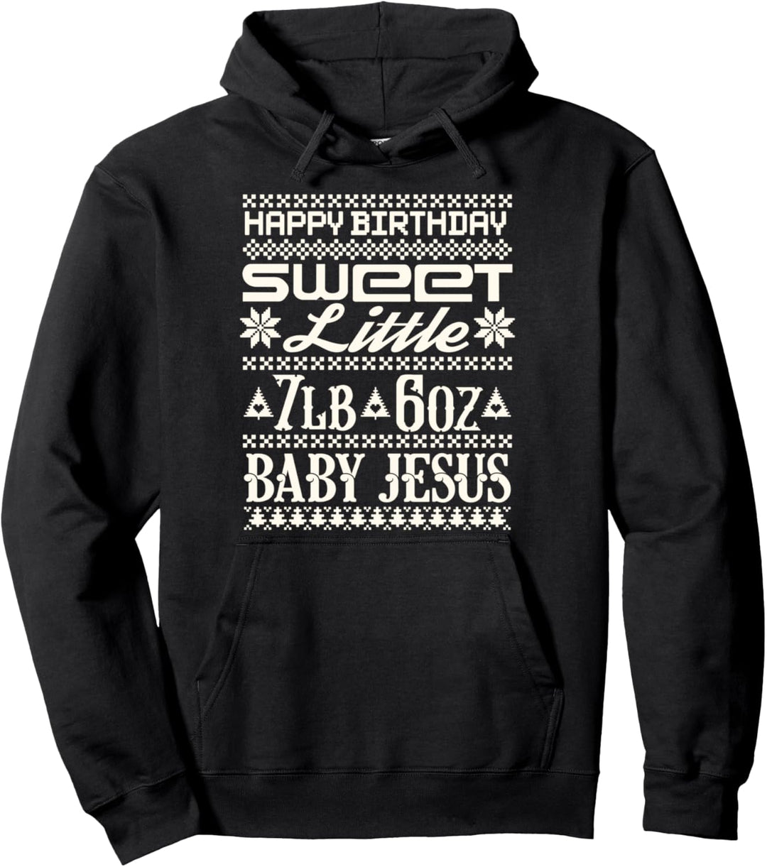 Funny Christmas Holiday shirt 7lb 6oz baby Pullover Hoodie