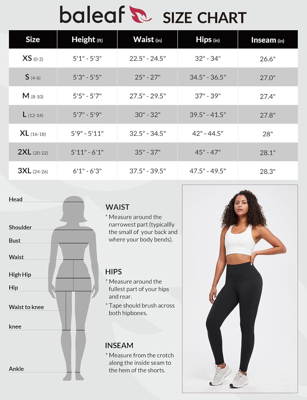BALEAF Damen Sport Leggings Winter Thermo Leggings wasserdichte Hohe Taille Fleece Gefütter Yogahose