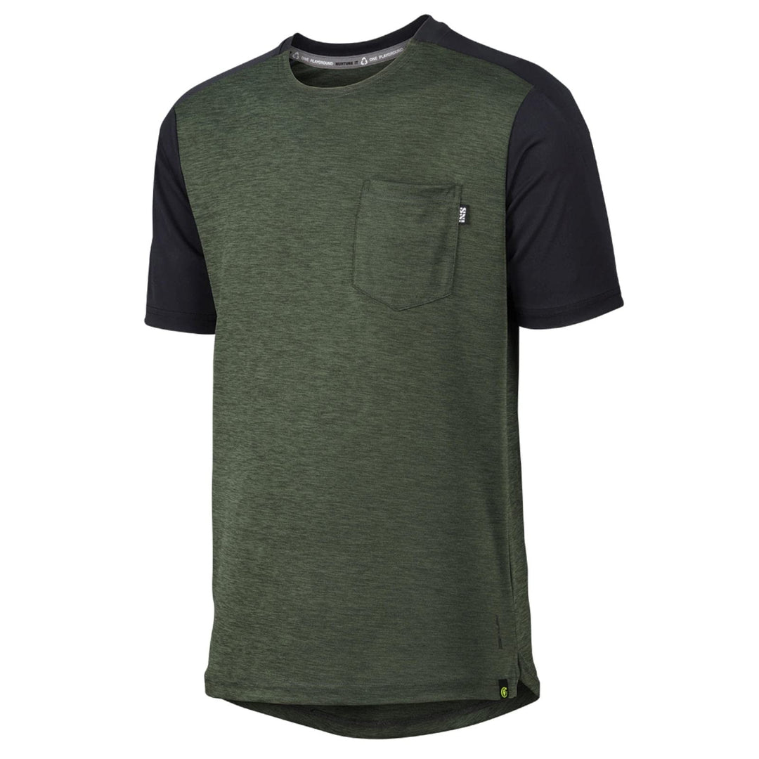 IXS MTB-Jersey Kurzarm Flow X Olive/Black M Olivgrün, M Olivgrün