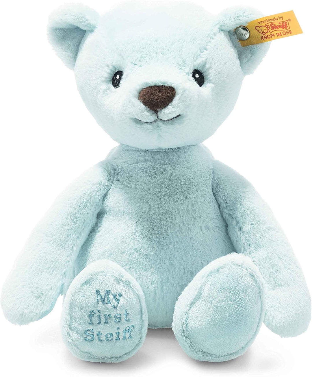 Steiff 242144 Soft Cuddly Friends My First Teddybär - 26 cm - Kuscheltier für Babys - hellblau (2421