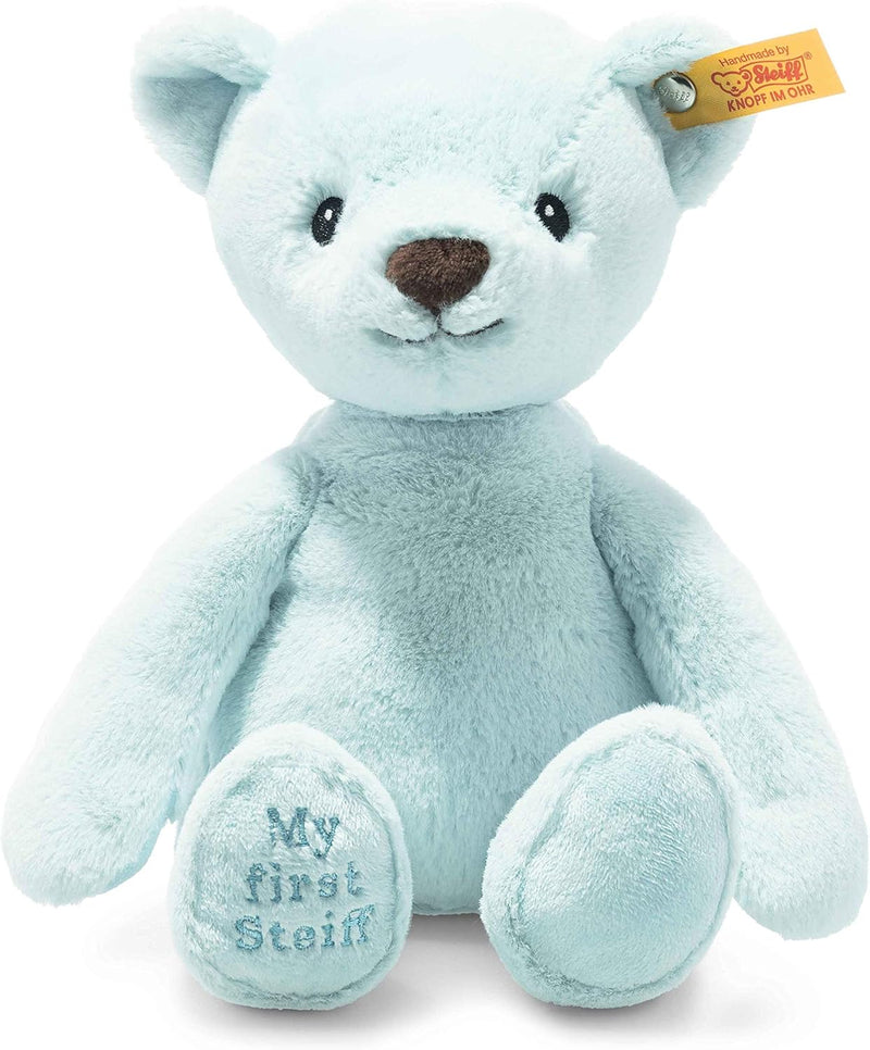 Steiff 242144 Soft Cuddly Friends My First Teddybär - 26 cm - Kuscheltier für Babys - hellblau (2421