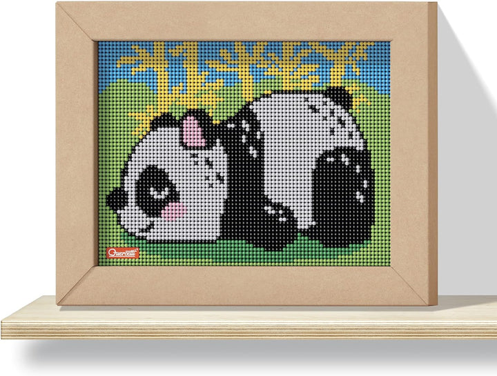 Quercetti 0797 Quercetti-0797 Pixel Art Kawaii Design Panda Steckspiel, Multicolor