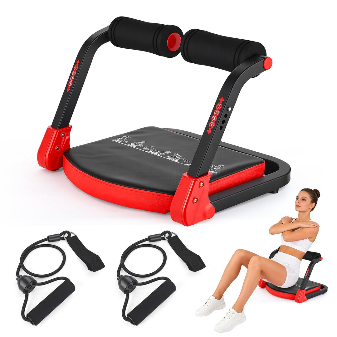 Bauchtrainer für Zuhause 4 Widerstandsstufen – Ganzkörper Core-Trainer für Zuhause, 150 kg belastbar