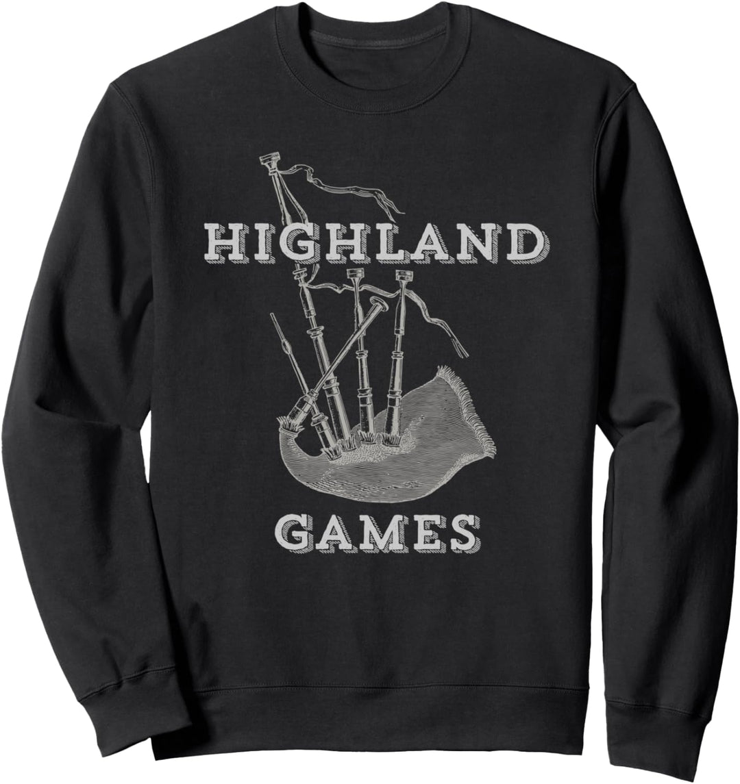 Schottische Highland-Spiele mit Dudelsack Sweatshirt