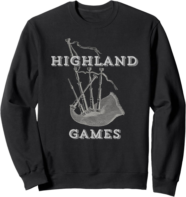 Schottische Highland-Spiele mit Dudelsack Sweatshirt