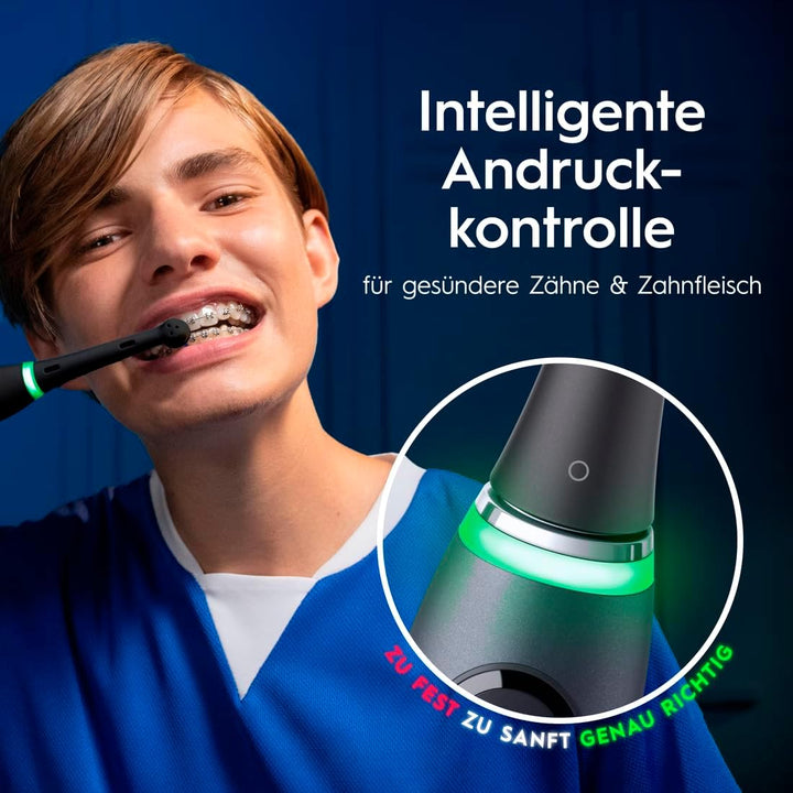 Oral-B iO Series 9 Elektrische Zahnbürste/Electric Toothbrush, Doppelpack +3 Aufsteckbürsten, 7 Putz