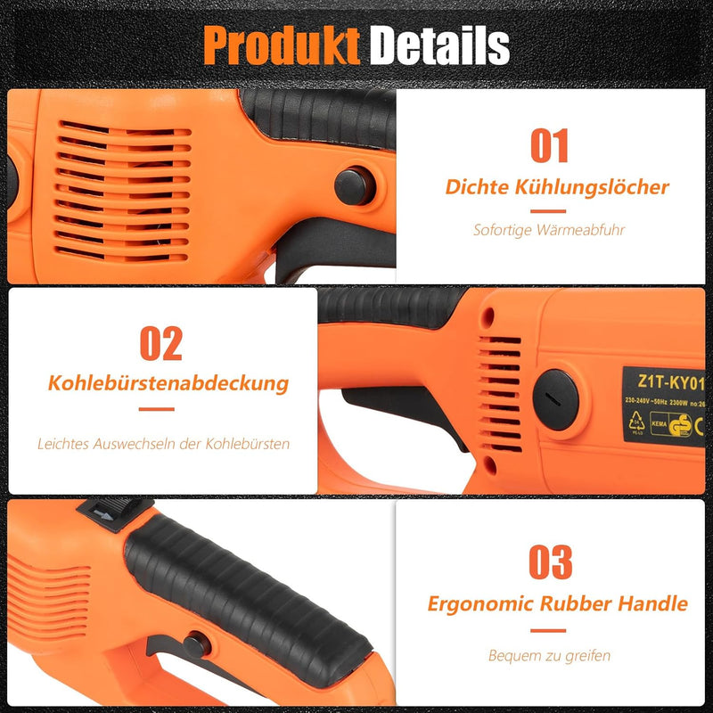 Begoniape 220V 2300W Elektrischer Rohreinfädler, Gewindeschneider Gewindeschneidkluppe, Schneidklupp