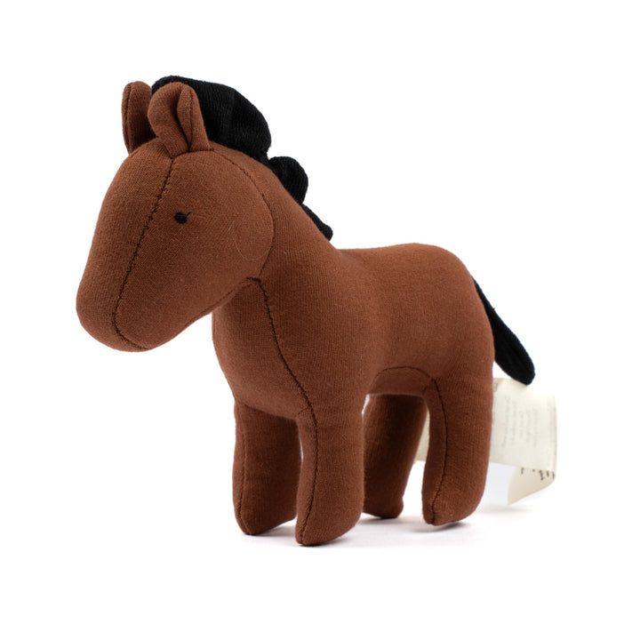 Fabelab Rassel Baby Pferd | Babyspielzeug 0-6 Monate | Baby Geschenk Junge & Mädchen | Knisterspielz