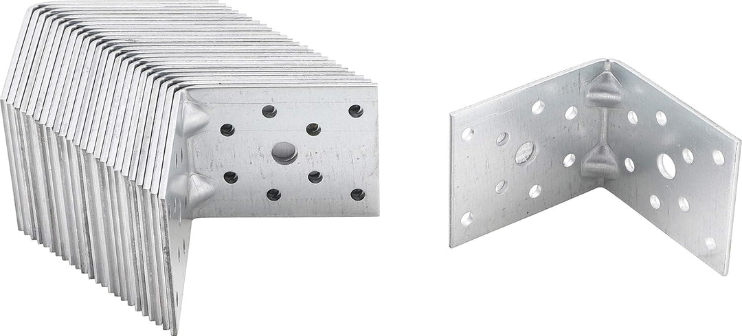 BGS Diy 80937-25 | Winkelverbinder | 25 Stück | mit Sicke | 70 x 70 x 55 x 2,5 mm | Spar-Pack | verz