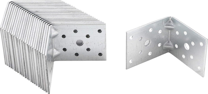 BGS Diy 80937-25 | Winkelverbinder | 25 Stück | mit Sicke | 70 x 70 x 55 x 2,5 mm | Spar-Pack | verz