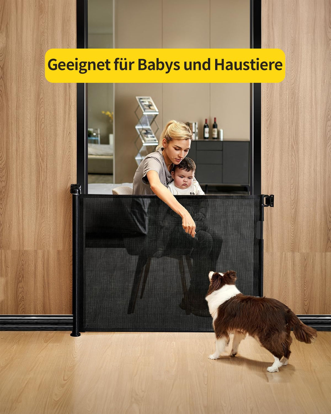 2 Pack Treppenschutzgitter Ausziehbar 0-140cm,Türschutzgitter Ausziehbar mit Treppenschutz & Kinders