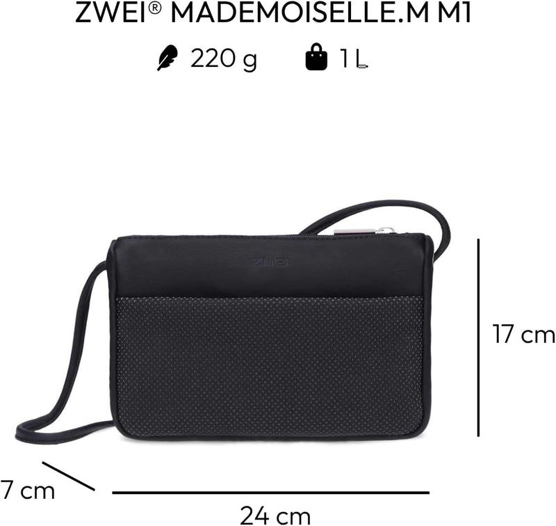 Zwei MADEMOISELLE.M M01 nubuk-black, Nubuk-black