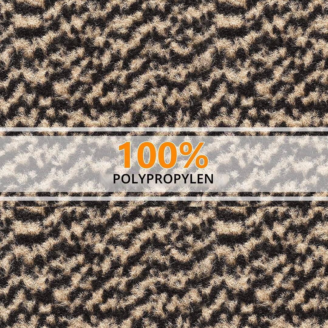 GadHome Fussmatte Beige Grau 90x120 cm | Eingangstürmatte wasserdicht waschbar strapazierfähiger Sch