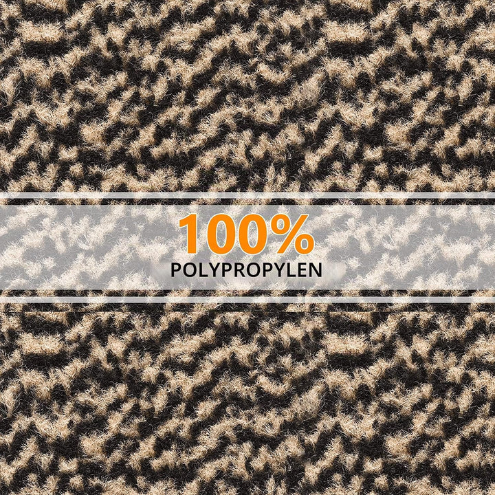 GadHome Fussmatte Beige Grau 90x120 cm | Eingangstürmatte wasserdicht waschbar strapazierfähiger Sch