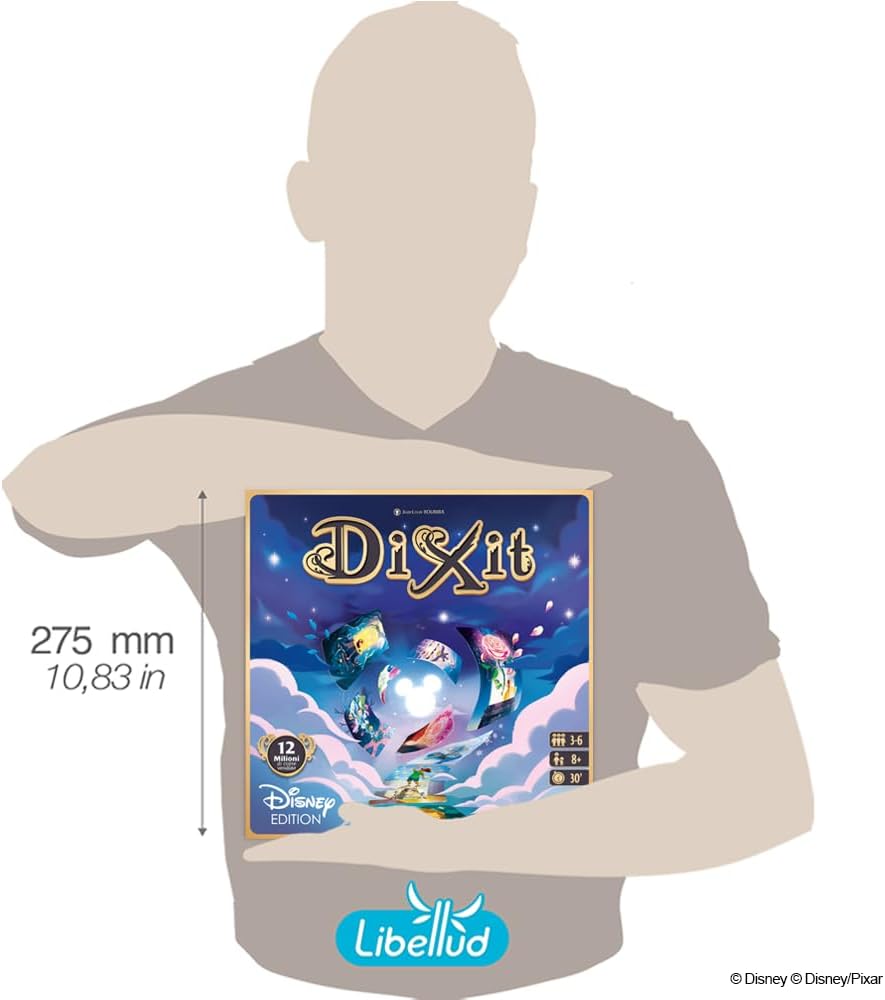 Asmodee - Dixit: Disney - Brettspiel mit Disney-Charakteren, 3-6 Spieler, 8+ Jahre, italienische Aus