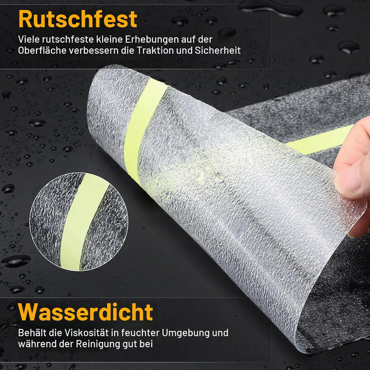 OQingluan Antirutsch Klebeband Leuchtet im Dunkeln 15cm*10m, Antirutsch Treppenstufen Transparent, R