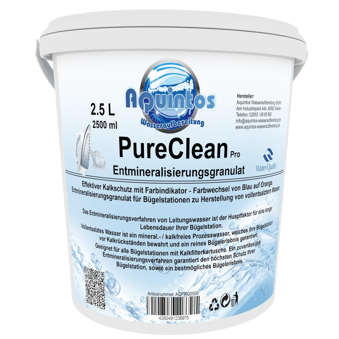 Filtergranulat PureCleanPro Entmineralisierungsgranulat für Dampfbügelstationen mit Farbindikator vo