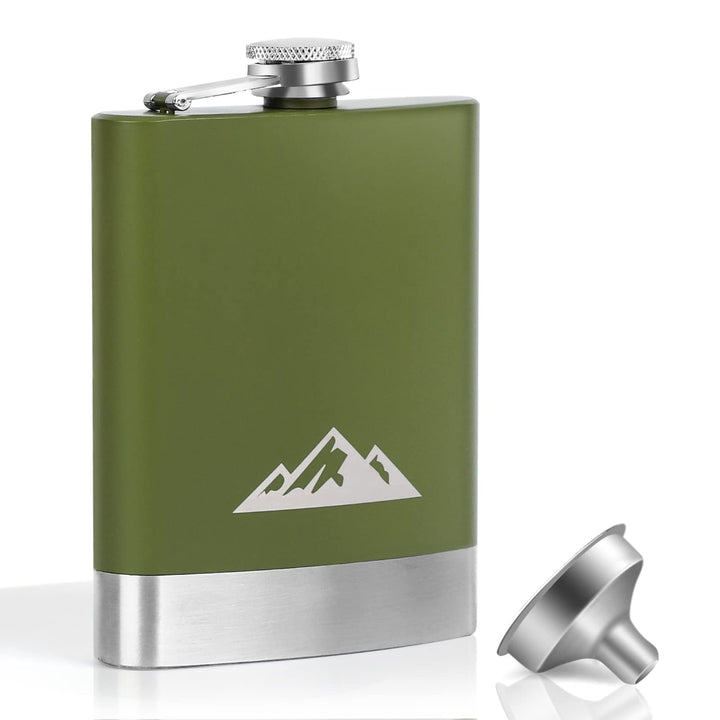 KWANITHINK Flachmann, 8oz/227ml Edelstahl Flachmann mit Trichter, Flachmann Whisky Hip Flask, Gesche