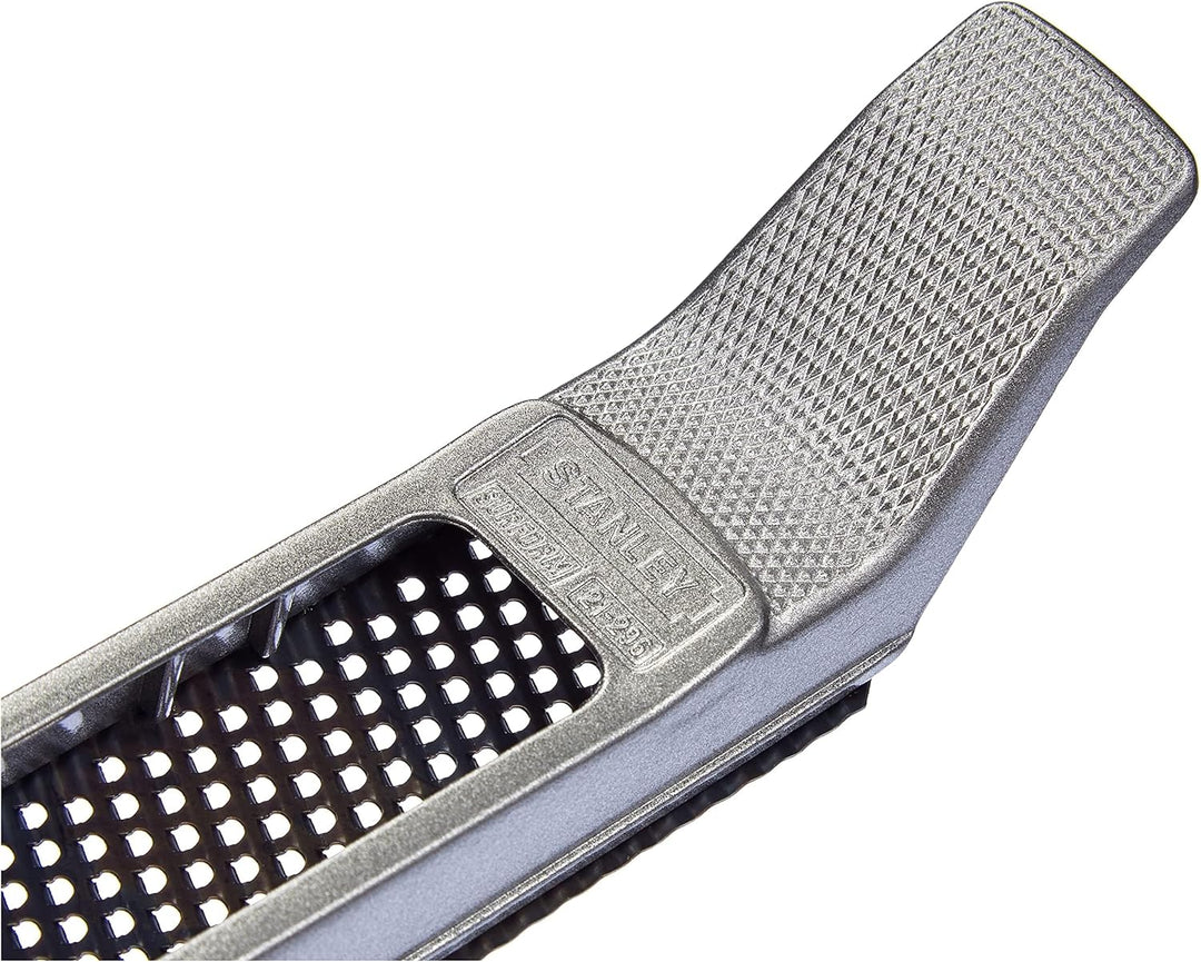 Stanley Surform Standardhobel (315 mm Länge, 255 mm Klingenlänge, fester Kunststoff-Handgriff, zum H