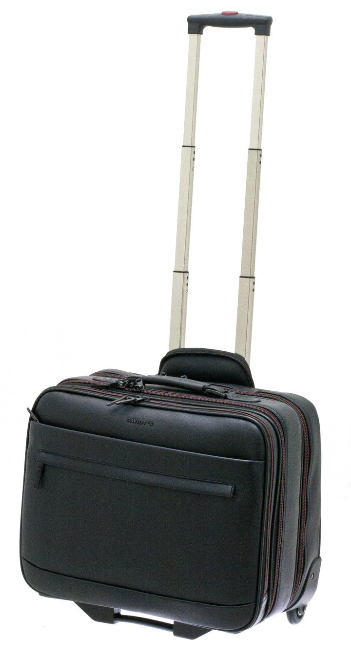 Bowatex Pilotenkoffer Trolley Aktenkoffer Akten Laptop Tasche 46 cm Schwarz