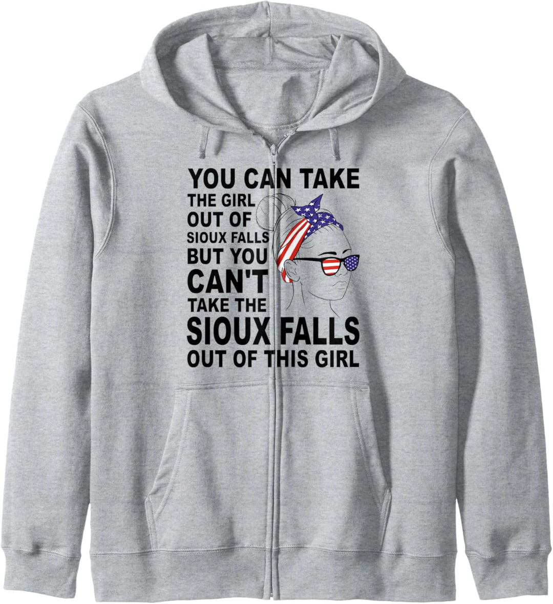 Klassisches Retro-Mädchen von Sioux Falls – Stolze Sioux Falls Girl Kapuzenjacke