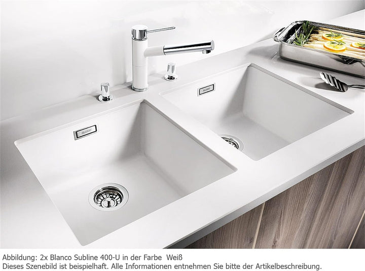 BLANCO SUBLINE 400-U | SILGRANIT cafe | Einbauart: Unterbau | ohne Ablauffernbedienung | 50er Unters