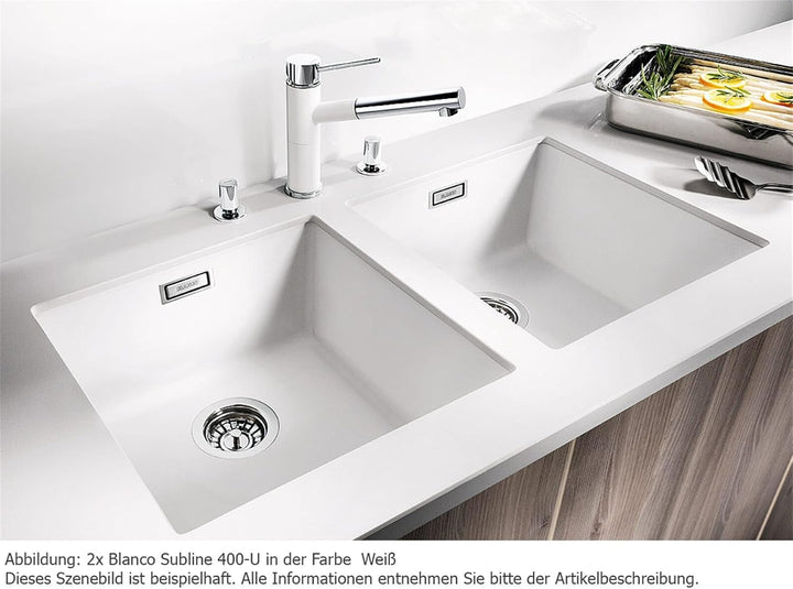BLANCO SUBLINE 400-U | SILGRANIT cafe | Einbauart: Unterbau | ohne Ablauffernbedienung | 50er Unters