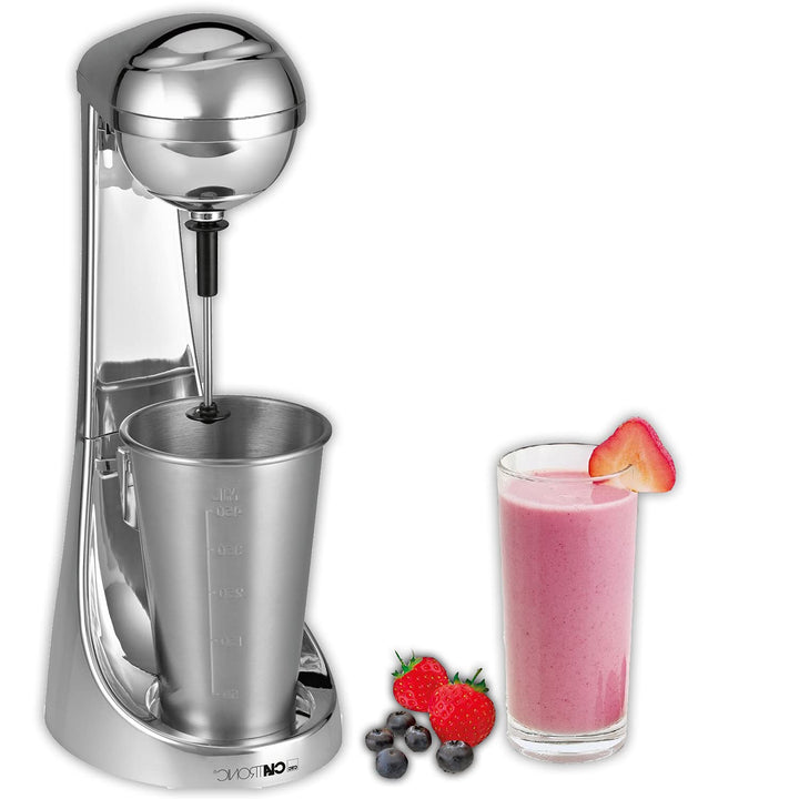 2in1 Barmixer Milchaufschäumer Edelstahl Becher Standmixer Mixbehälter 450 ml (Mixer, 65 Watt, Milch