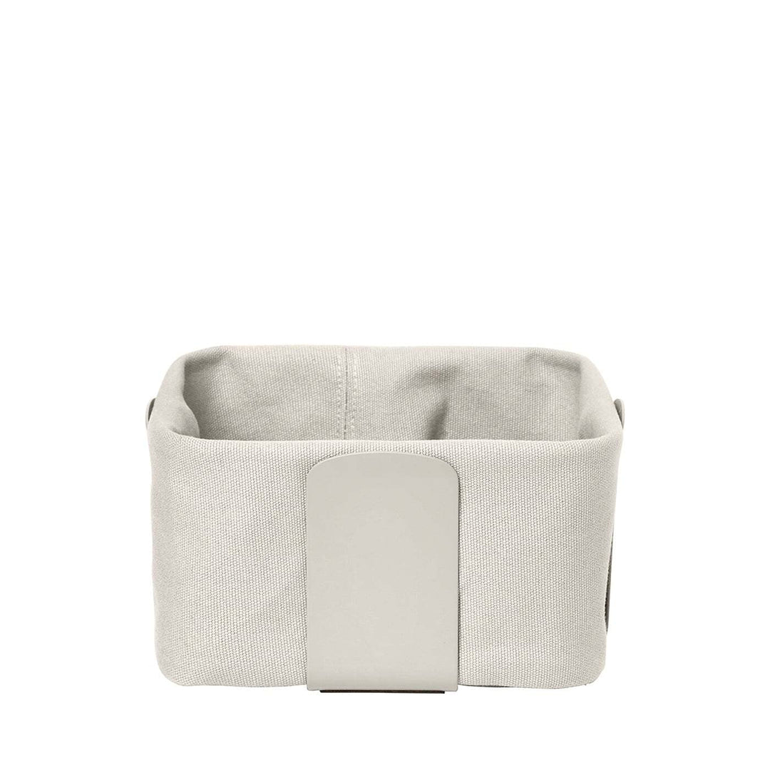 blomus Brotkorb -DESA- | Stahl pulverbeschichtet/100% Baumwolle | Moonbeam | Grösse S | H 10 cm x B