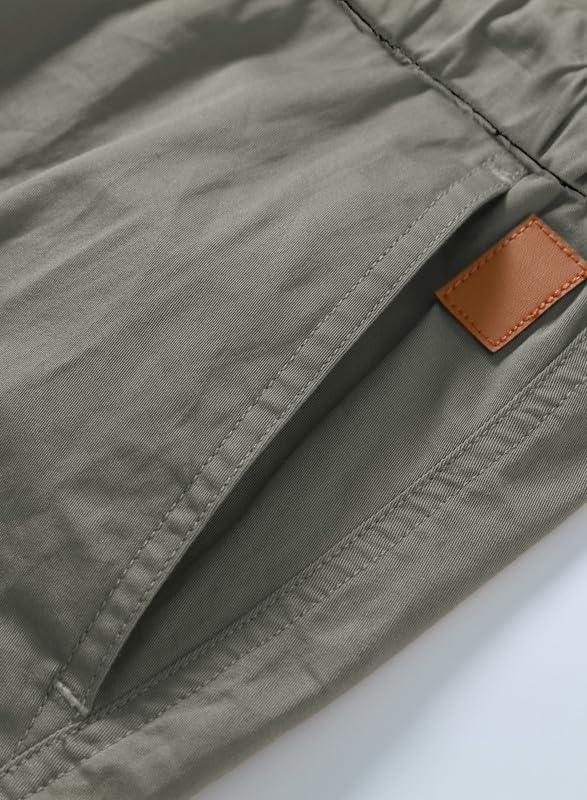 Elegancity Kurze Hosen Herren Cargo Shorts Sommer Freizeithose Kurze Elastische Taille Chino Shorts