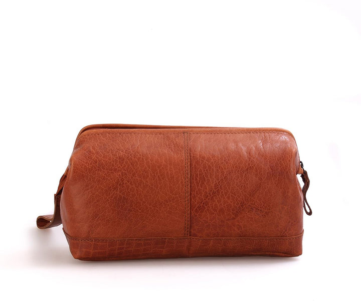 Spikes &amp; Sparrow Leder Kosmetiktasche Cody Brandy Einheitsgrösse, Brandy Einheitsgrösse