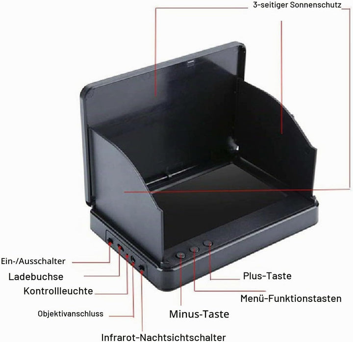 Bewinner Unterwasser Angeldrohne mit 1080P HD Kamera - 30m Kabel &amp; 4,3 Zoll Display, Fischfinder für