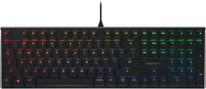 CHERRY MX 10.0N RGB, Internationales Layout, QWERTY Tastatur, kabelgebundene Tastatur, mechanische G