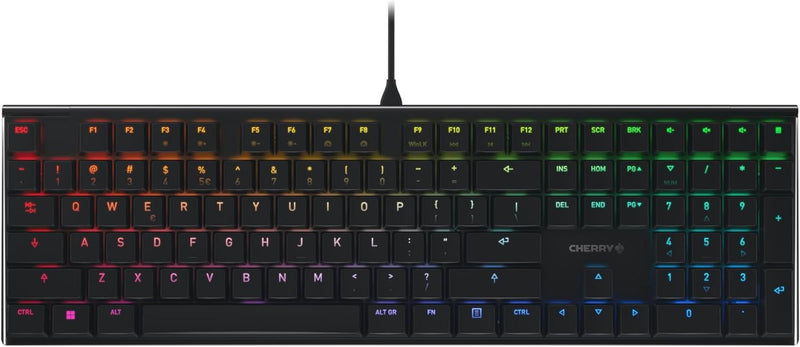 CHERRY MX 10.0N RGB, Internationales Layout, QWERTY Tastatur, kabelgebundene Tastatur, mechanische G