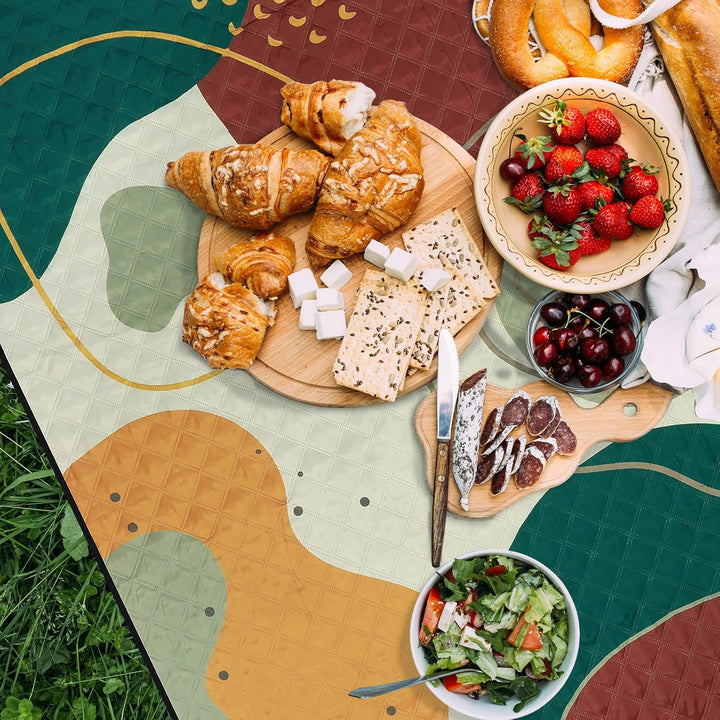 Kinder Picknickdecke Wasserdicht Faltbar, 200x200cm Tragbare Strandmatte Tier Maschine Waschbar, Gro