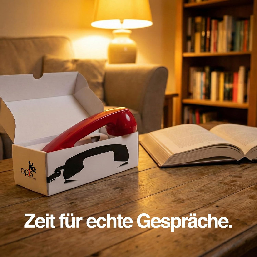 Opis 60s Micro - Retro Handyhörer für Android Smartphones, Tablets, Notebooks und Handys in der Form
