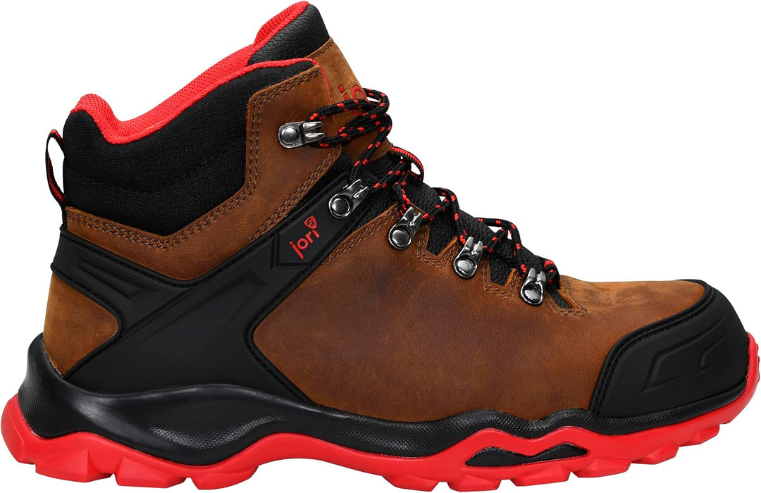 JORI Sicherheitsschuhe jo_Powerful Brown Mid S3S, Damen und Herren, Leder, Stahlkappe, leicht, klass