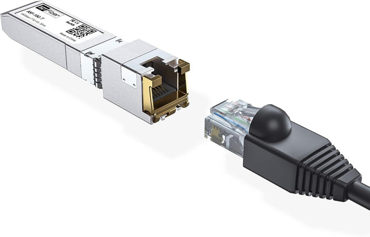 H!Fiber.com für HPE 1.25/2.5/5/10GBASE-T SFP+ Transceiver, SFP+ to RJ45, 10G Kupfer SFP+ zu Ethernet