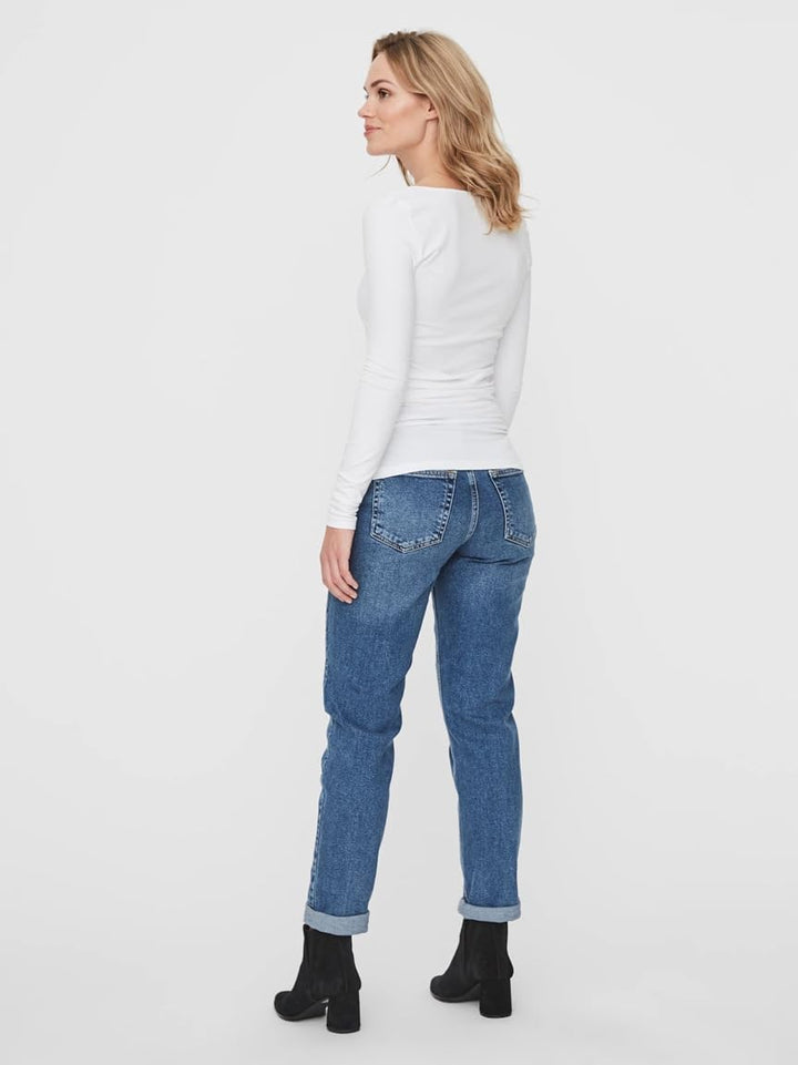 VERO MODA Female Top VMMAXI 2-Pack T-Shirt S Blau/Weiss (1x Insignia Blue/1x Bright White), S Blau/W