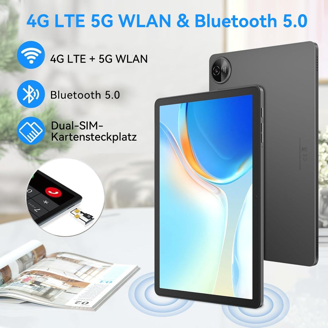 OSCAL Tablet 11 Zoll Pad 90, 120HZ Tablet Android 14, 4G LTE+5G WiFi, 24GB RAM+128GB ROM(2TB TF), Gr