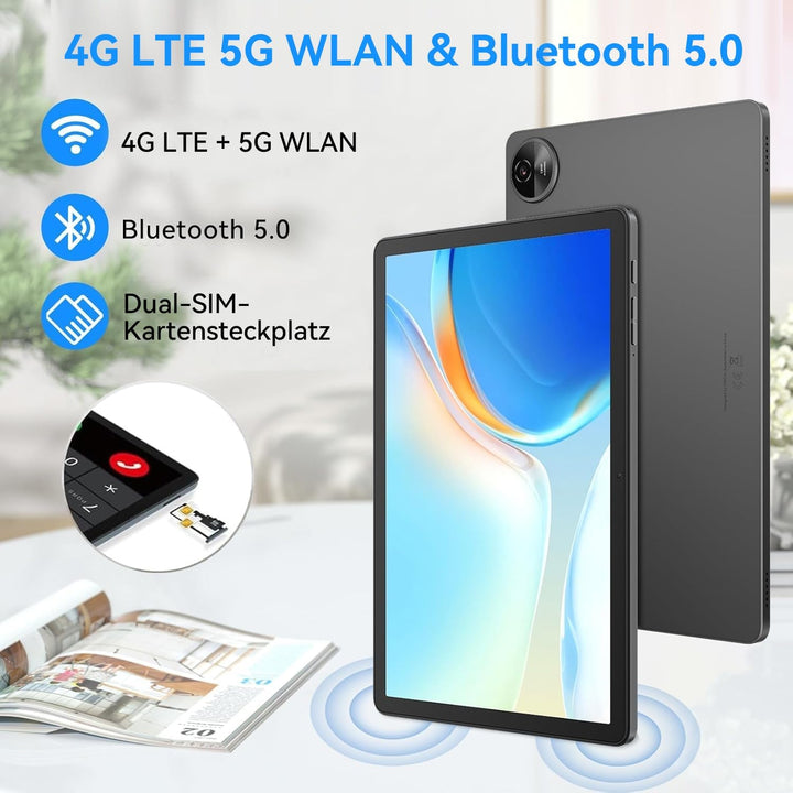 OSCAL Tablet 11 Zoll Pad 90, 120HZ Tablet Android 14, 4G LTE+5G WiFi, 24GB RAM+128GB ROM(2TB TF), Gr