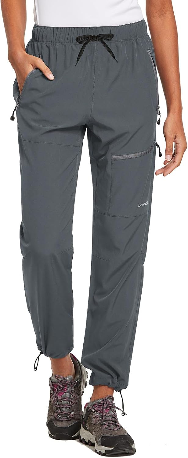 BALEAF Damen Outdoorhose Wanderhose Wasserdicht Schnelltrocknend Leicht Trekkinghose Capris UV Schut