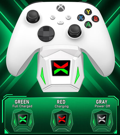 Akku für Xbox Controller mit Ladestation, Wiederaufladbare Akku Pack für Xbox Serie X/S/Xbox One/One
